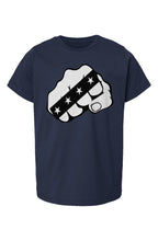Load image into Gallery viewer, Kids Power Fist T-Shirt Navy