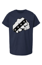 Load image into Gallery viewer, Kids Power Fist T-Shirt Navy
